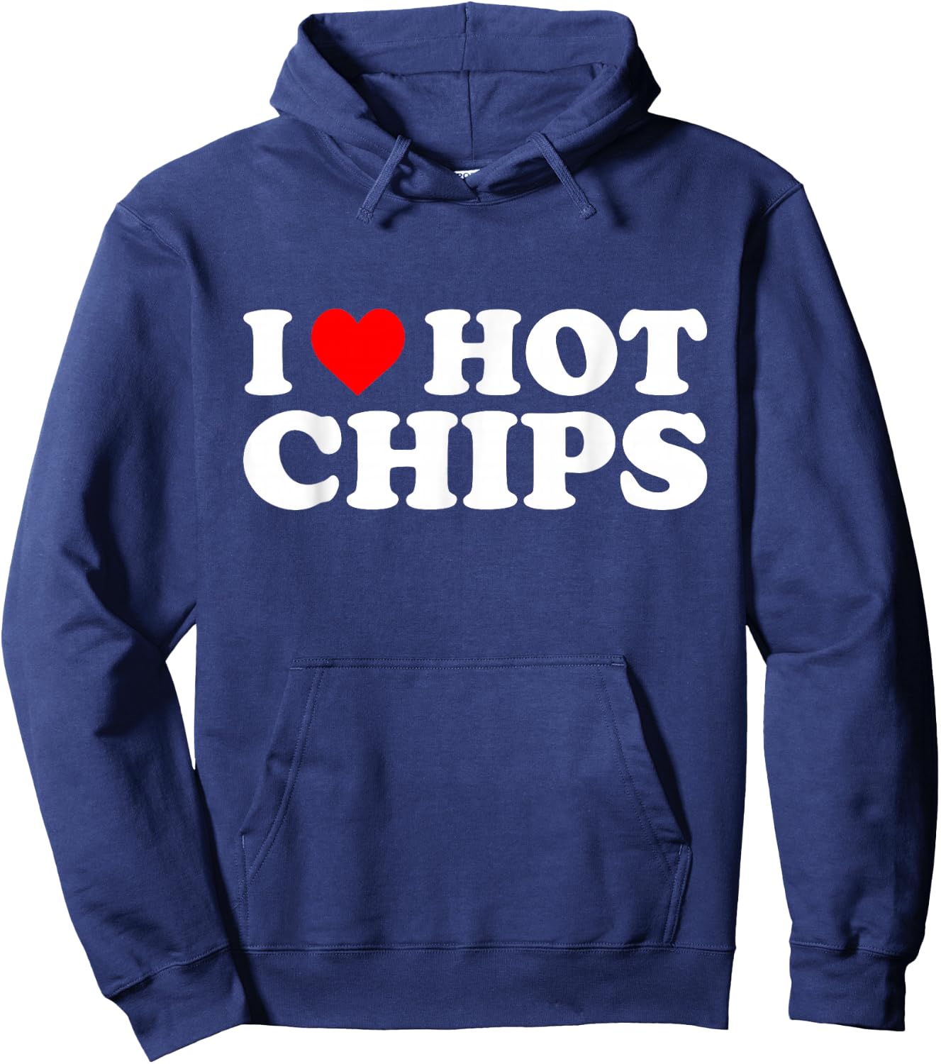 I Love Hot Chips I Heart Hot Chips Hoodie - Hoodie | Navy