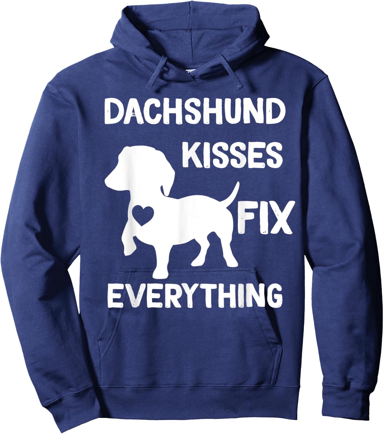 Dachshund kisses fix everything Hoodie - Hoodie | Navy