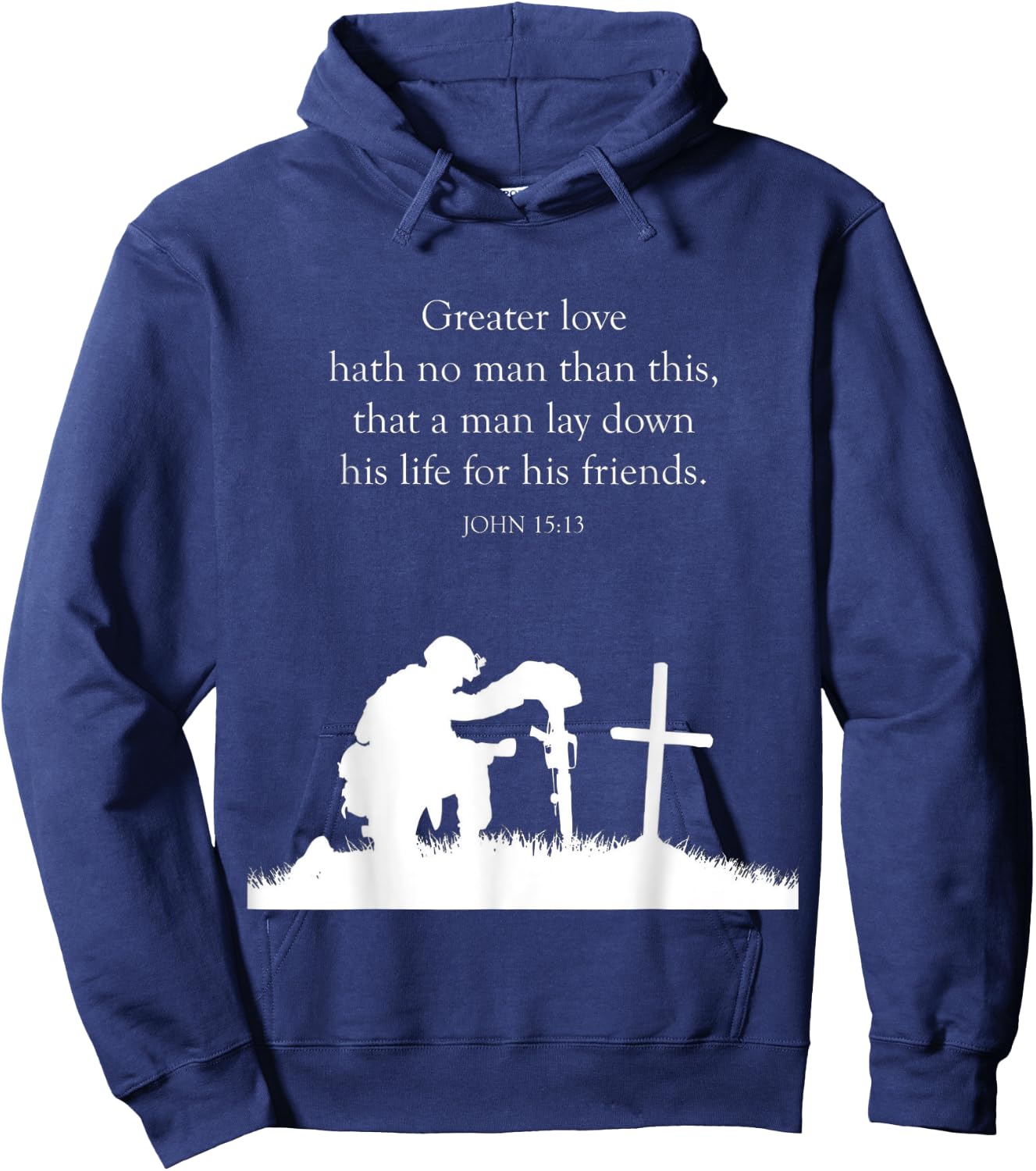 proverbs bible study John 15 13 Hoodie - Hoodie | Navy