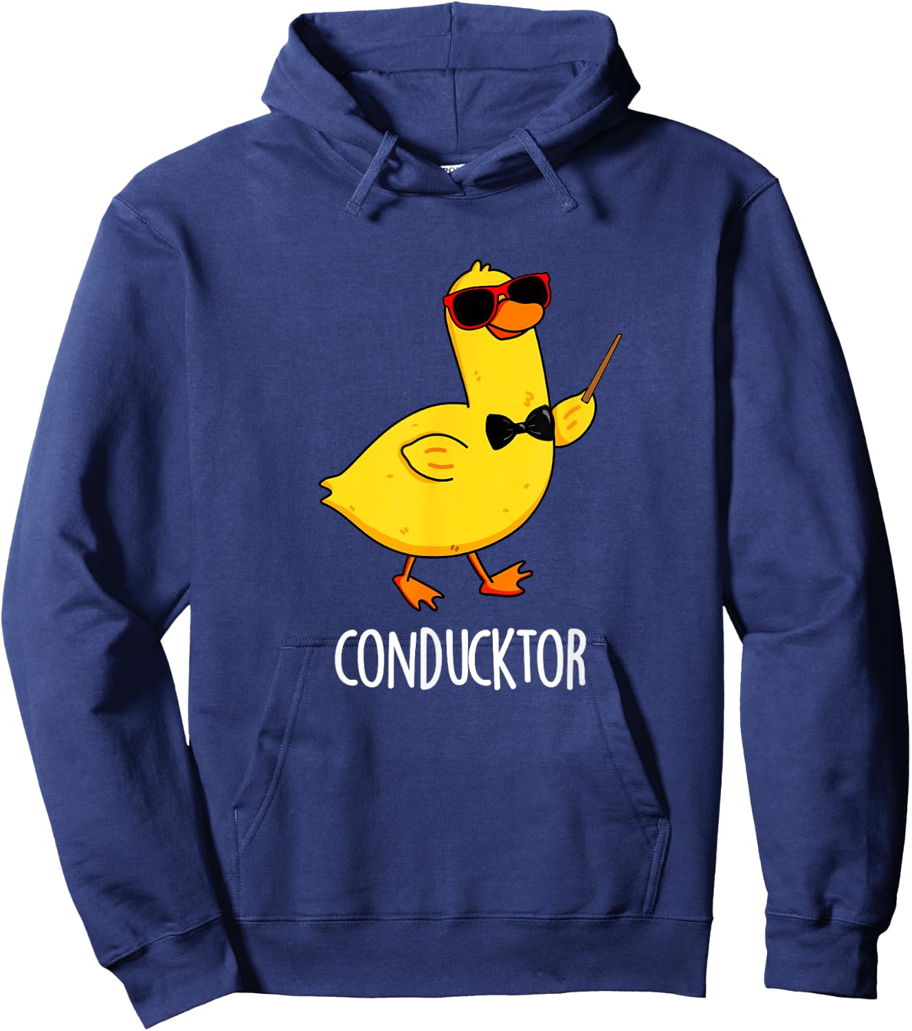 Con-duck-tor Funny Conductor Duck Pun Hoodie - Hoodie | Navy