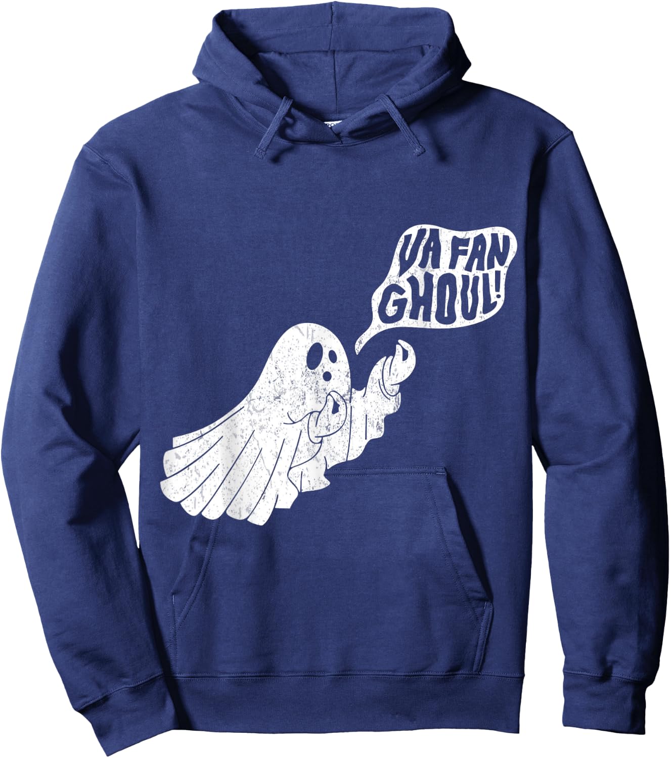 VA Fan Ghoul Funny Italian Ghost Halloween Hoodie - Hoodie | Navy
