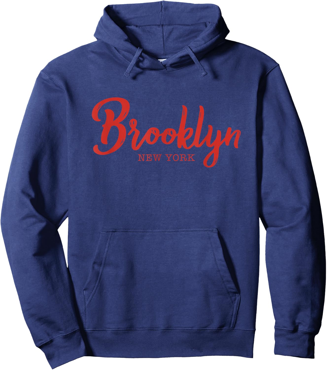 Brooklyn New York Retro Red Hoodie - Hoodie | Navy