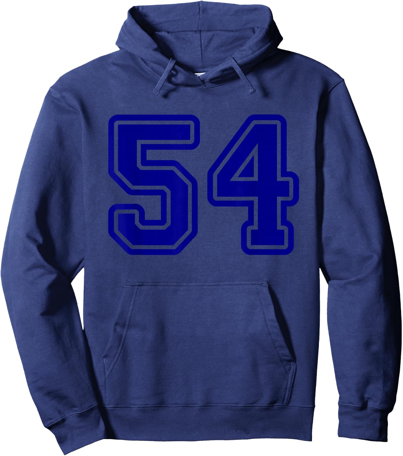 Number #54 Blue Sport Number 54 Hoodie - Hoodie | Navy