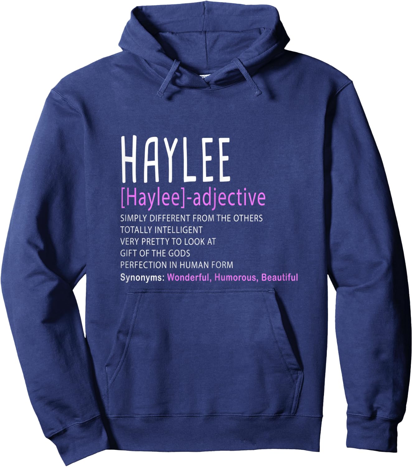 Personalized Name Description Haylee Hoodie - Hoodie | Navy