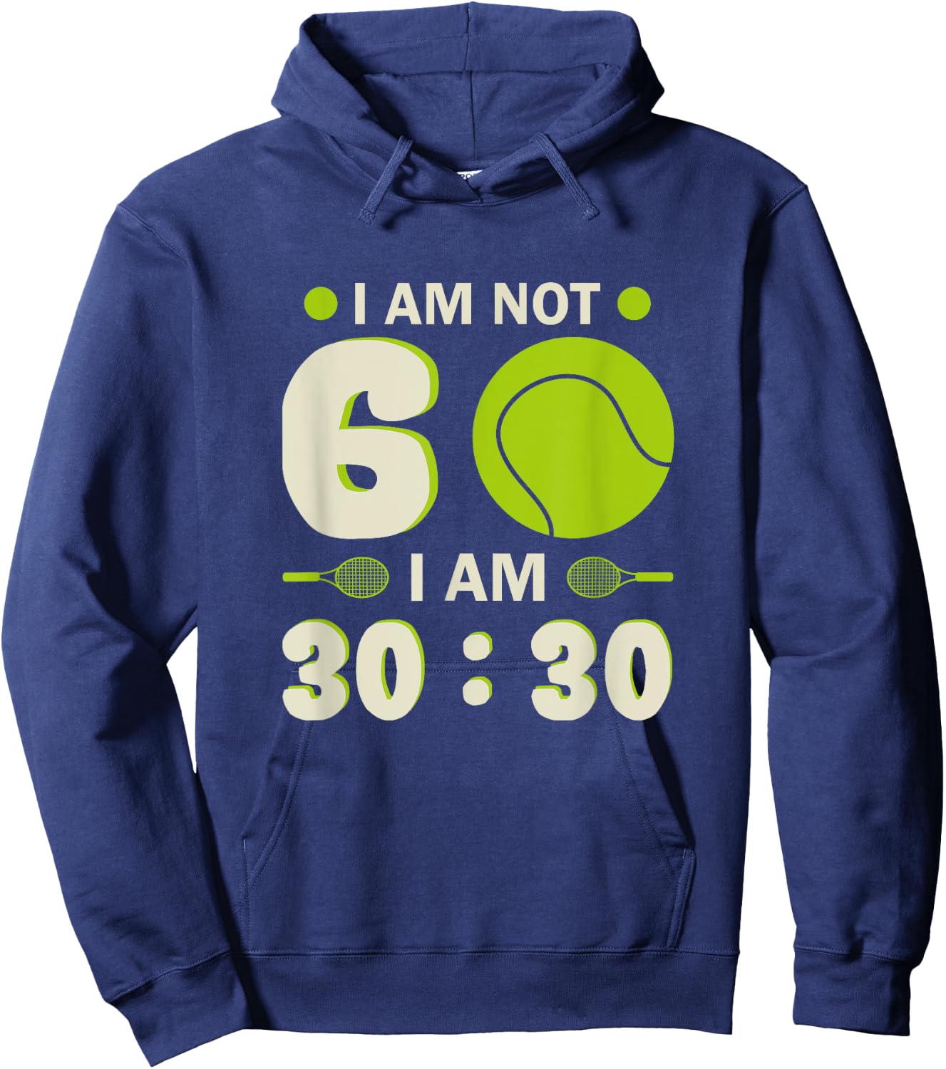 60th Birthday Tennis Player Tennis 60 Years Hoodie - Hoodie | Navy