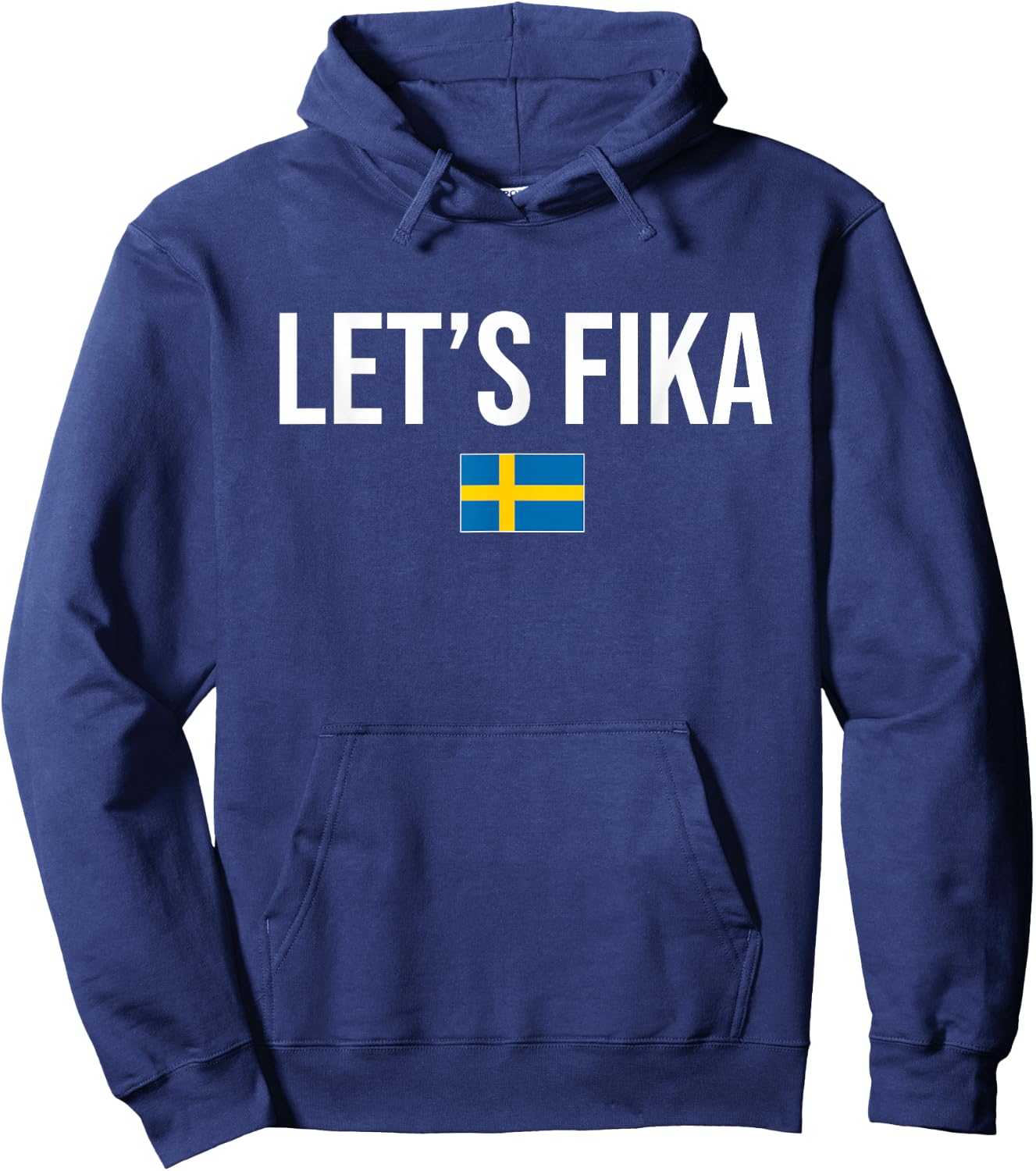 Let's Fika Swedish Sweden Hoodie - Hoodie | Navy