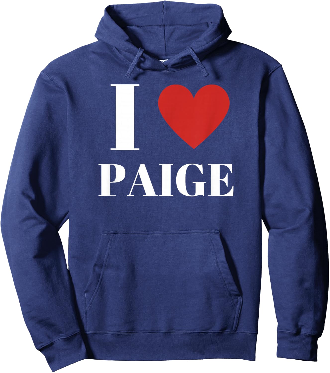 I Love Paige Heart Family Lover Hoodie - Hoodie | Navy
