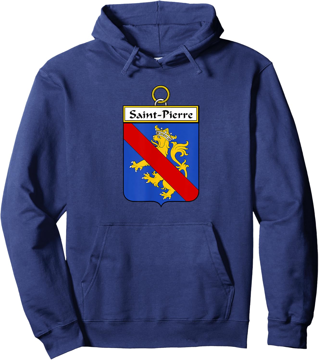 Saint-Pierre Coat of Arms - Family Crest Hoodie - Hoodie | Navy