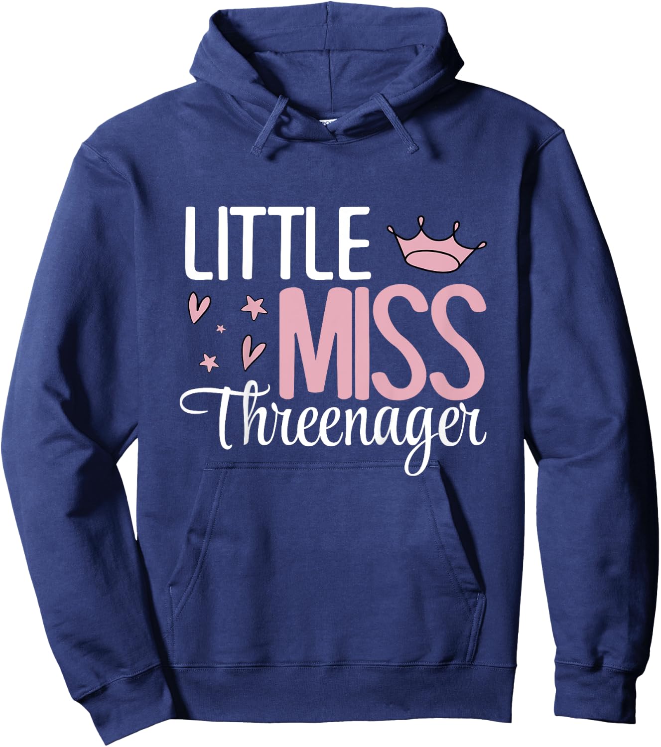 Little Miss Threenager Hoodie - Hoodie | Navy