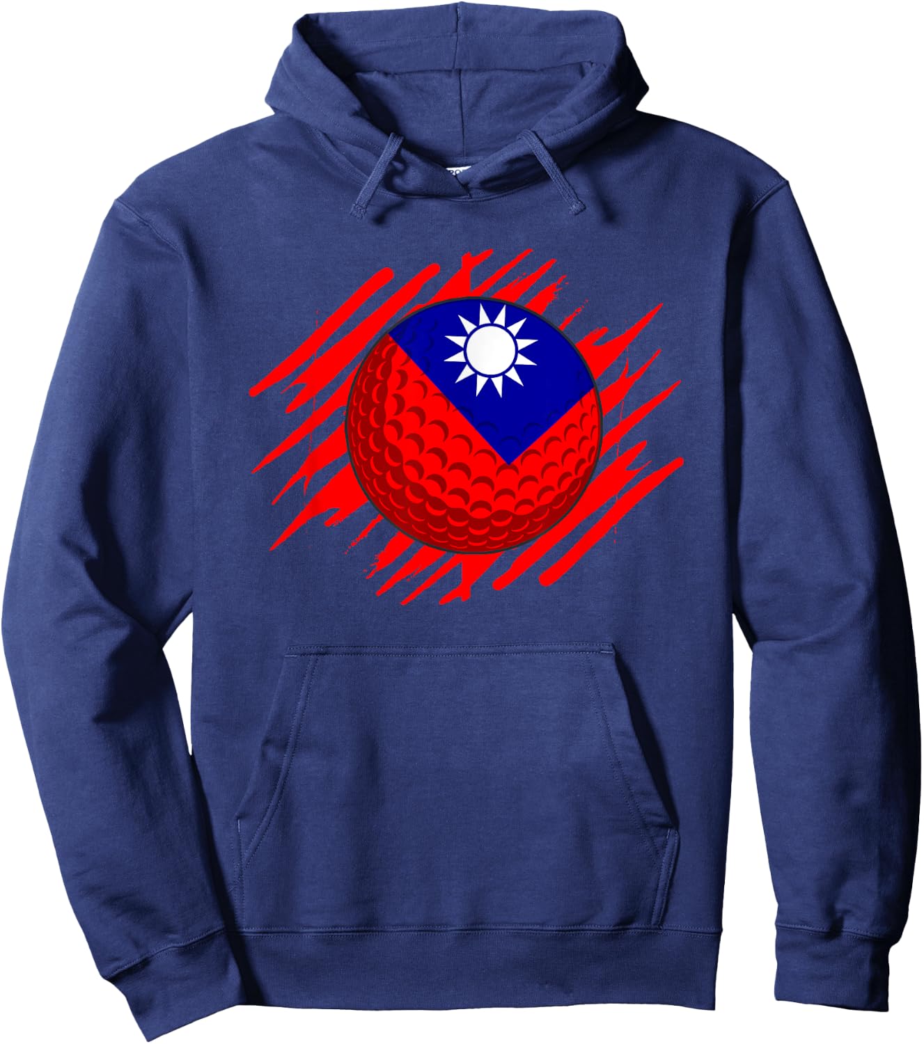 Golf Ball With The Flag Of Taiwan Hoodie - Hoodie | Navy
