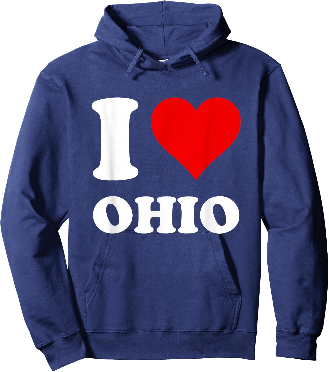 Red Heart I Love Ohio Hoodie - Hoodie | Navy