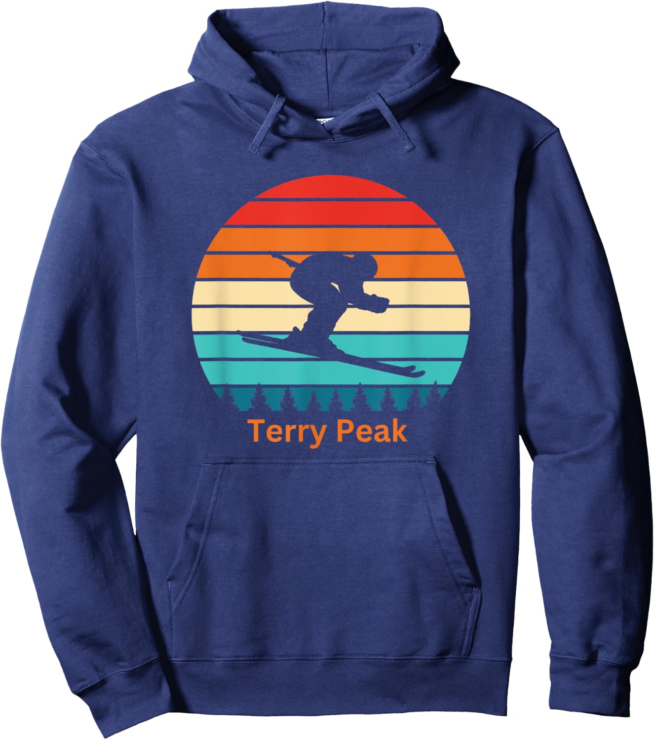 Terry Peak South Dakota Ski Resort Sunset Hoodie - Hoodie | Navy