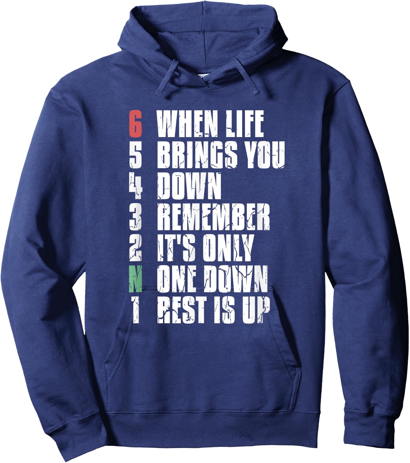 1N23456 Motorcycle Gear Shift Motorcyclist Hoodie - Hoodie | Navy