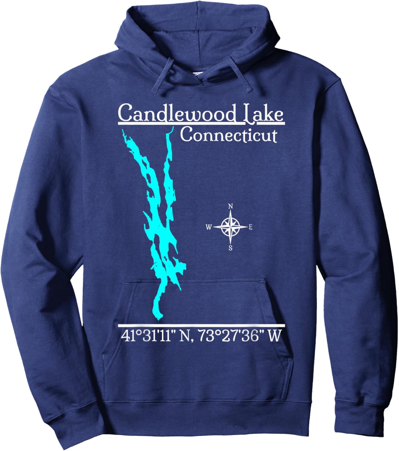 Candlewood Lake - Connecticut Hoodie - Hoodie | Navy