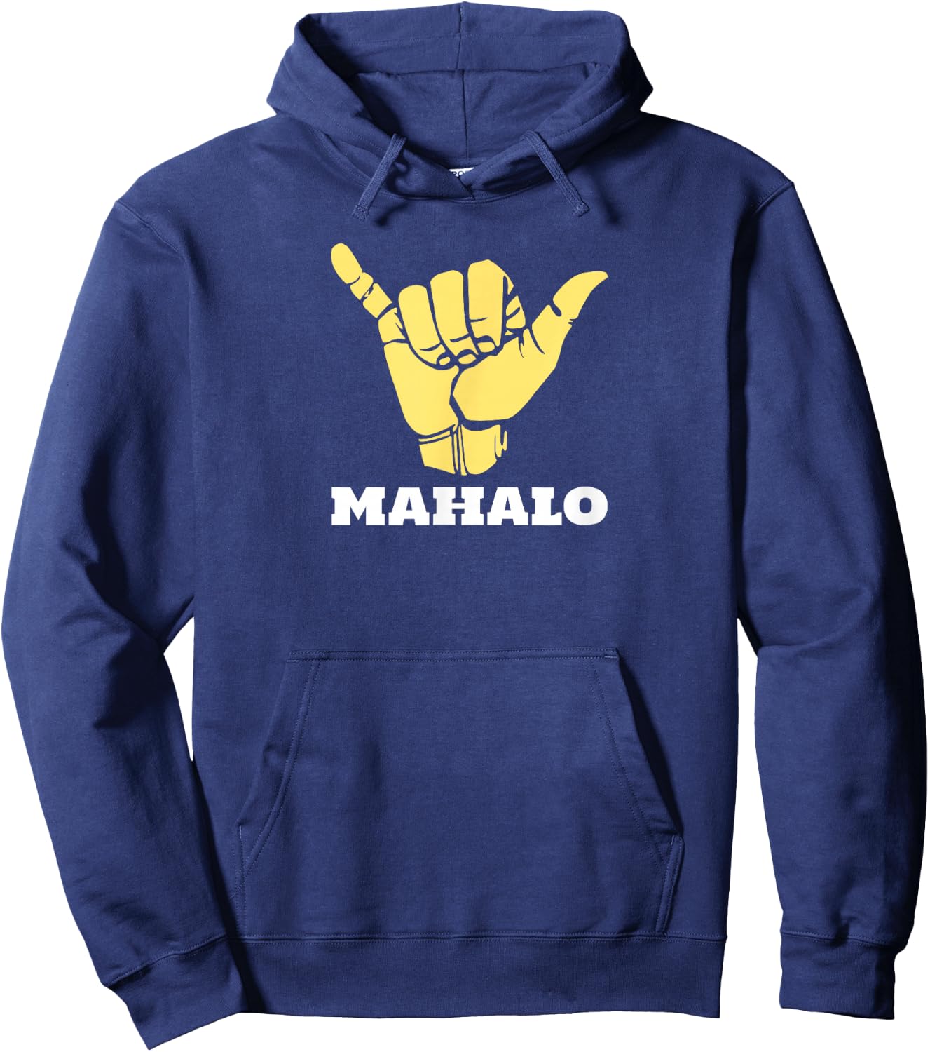 Hawaiian Shaka Gratitude - Mahalo Hoodie - Hoodie | Navy