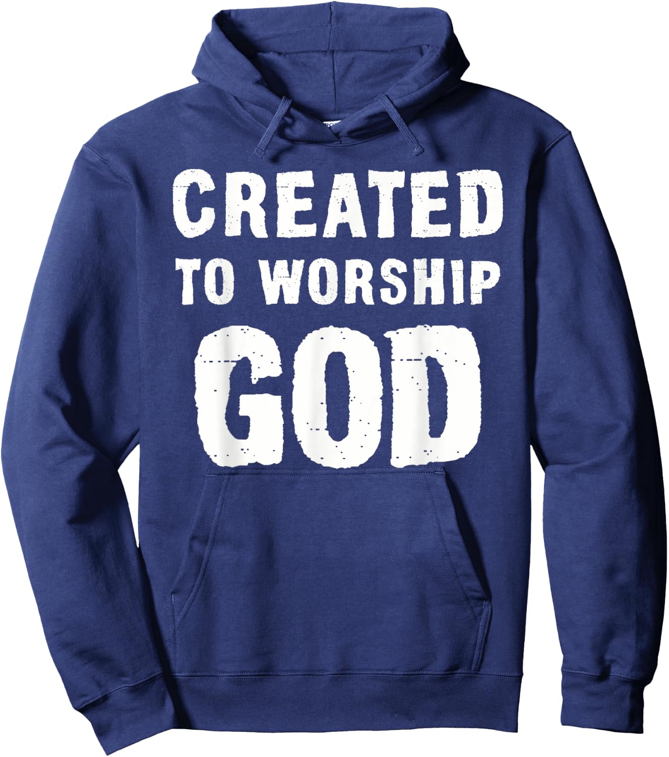 Created To Worship God Christian Hoodie - Hoodie | Navy
