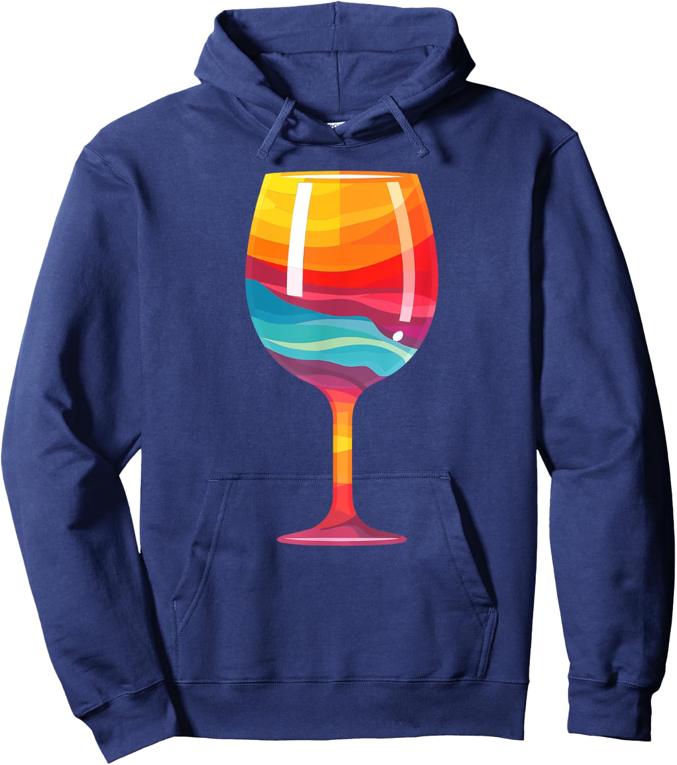 Wine glass Wine Lover Wine Lovers Gifts Hoodie - Hoodie | Navy