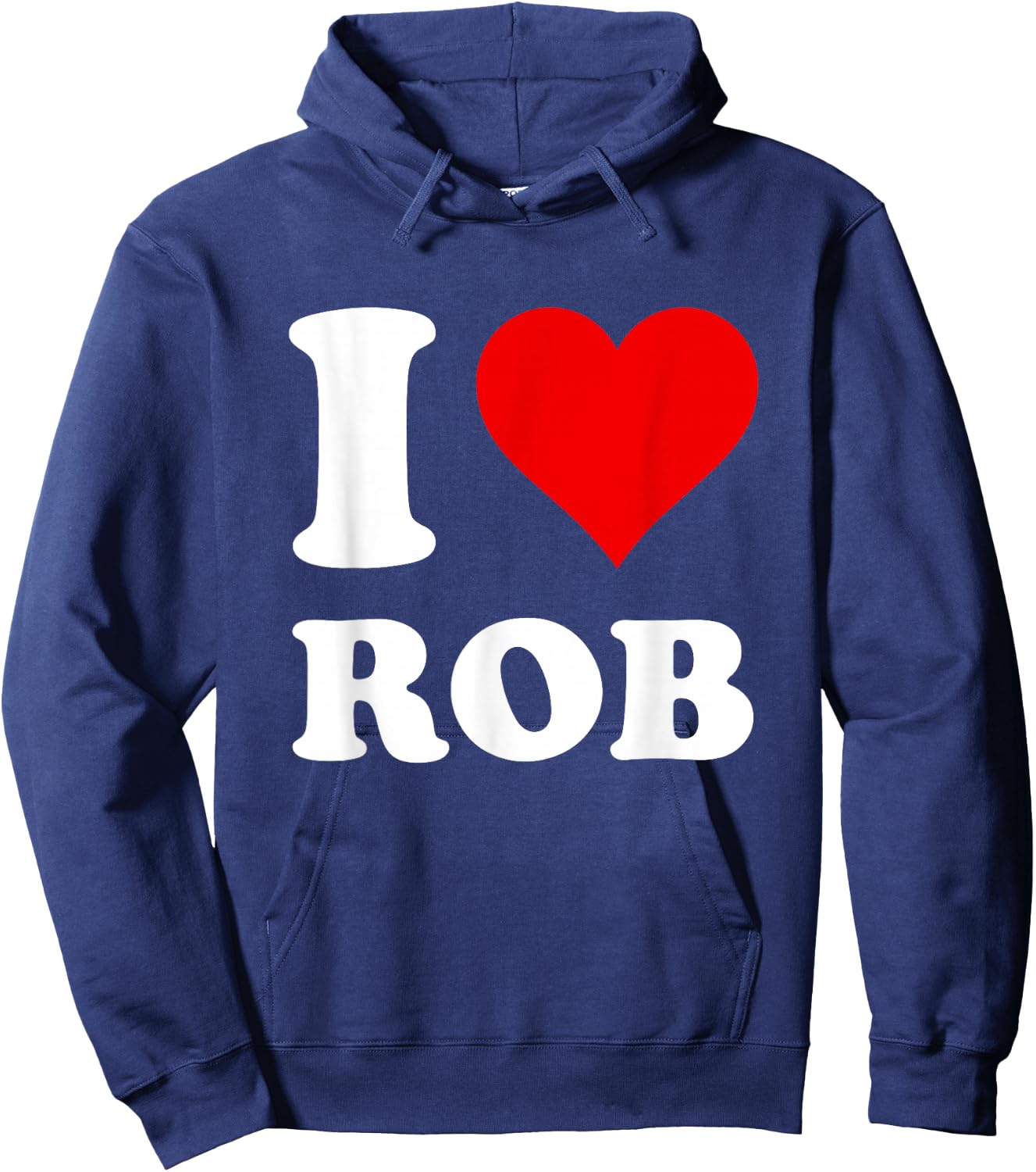 Red Heart I Love Rob Hoodie - Hoodie | Navy