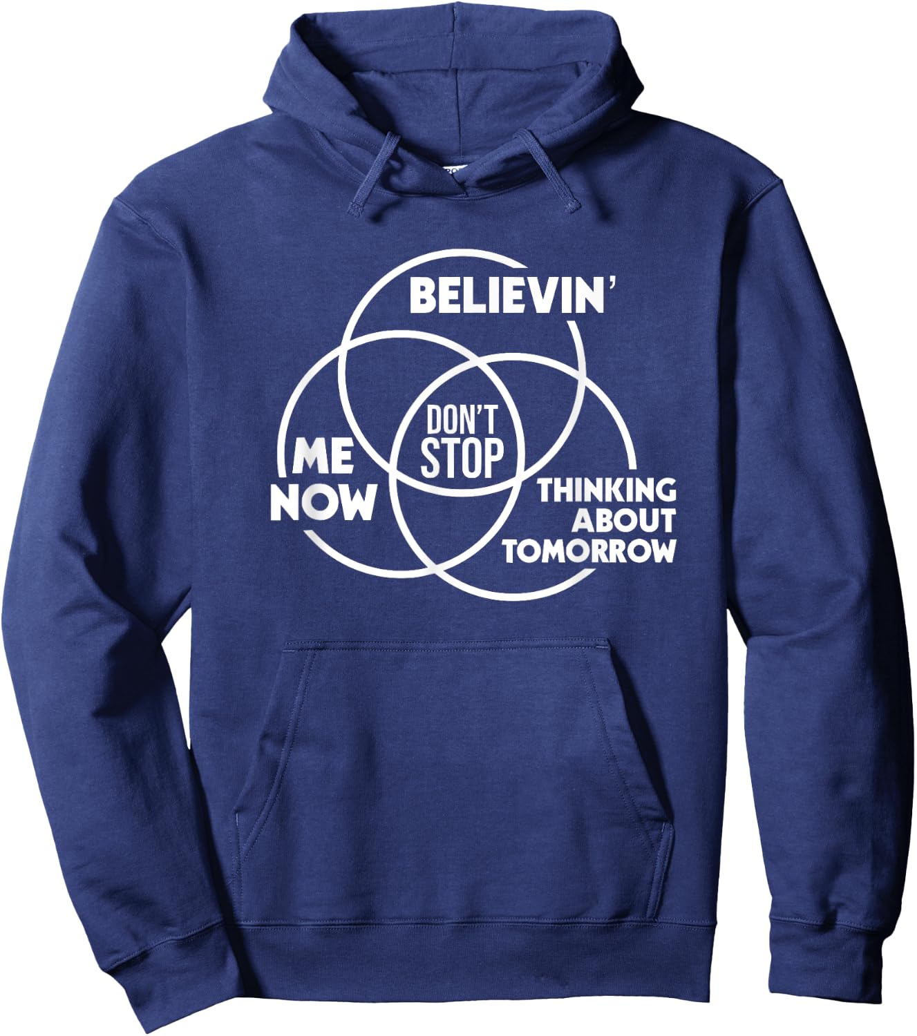 Don't Stop Music Lovers Venn Diagram Hoodie - Hoodie | Navy
