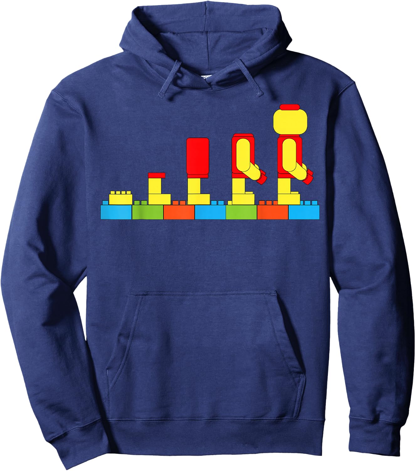 Bricks Evolution Master Builder Building Blocks Hoodie - Hoodie | Navy