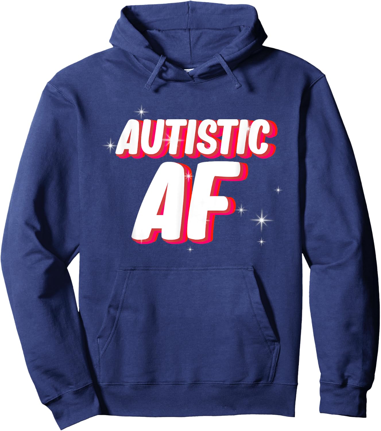 Autistic AF | Autism Awareness Hoodie - Hoodie | Navy