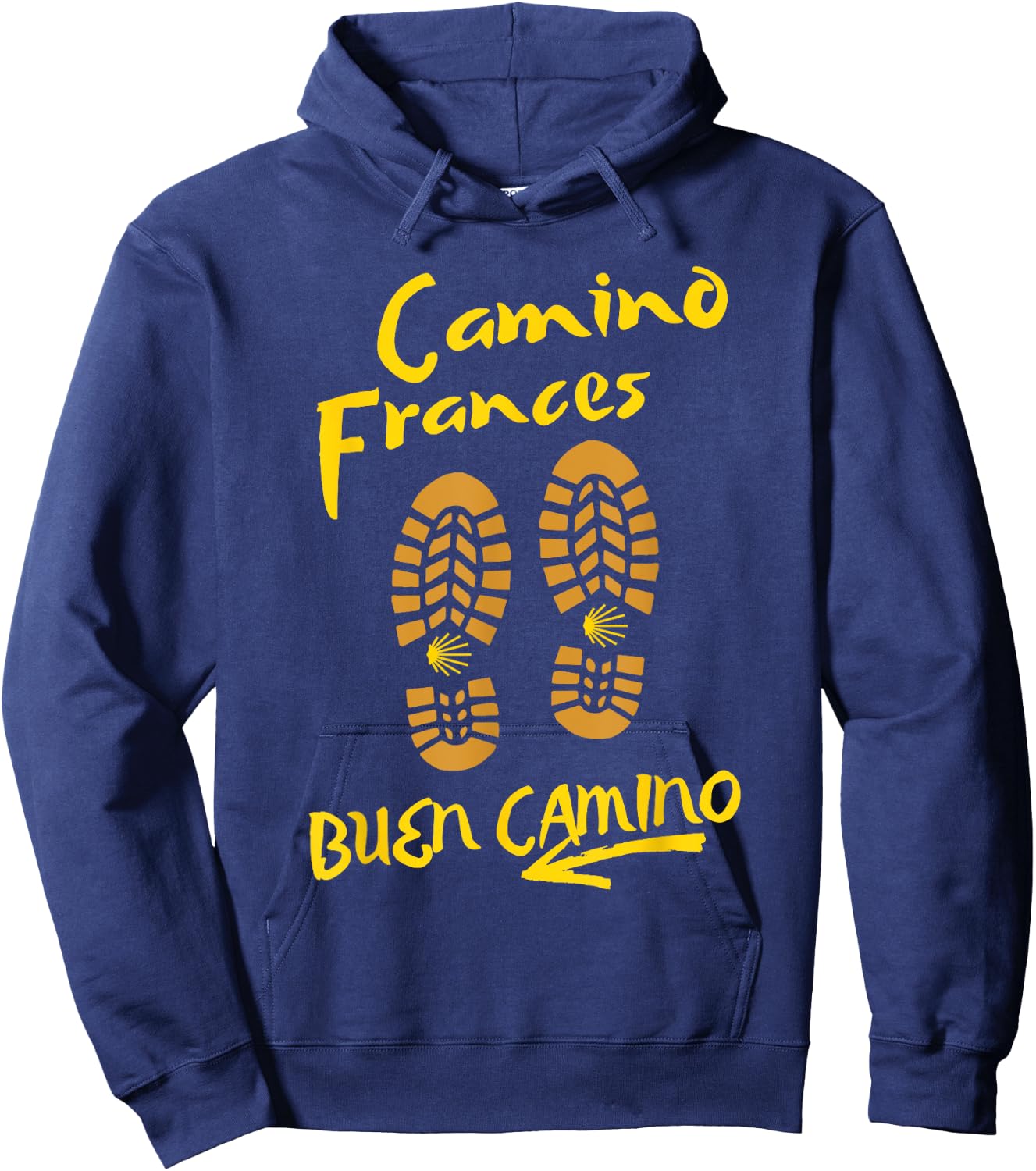 CAMINO FRANCES, BUEN CAMINO, Hiking Boots Hoodie - Hoodie | Navy