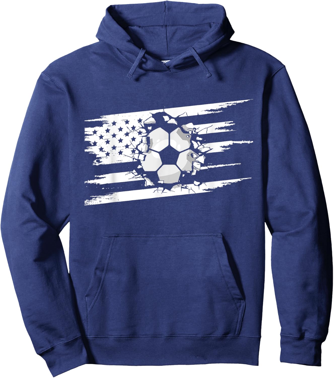 American Flag Soccer Apparel - Soccer Hoodie - Hoodie | Navy