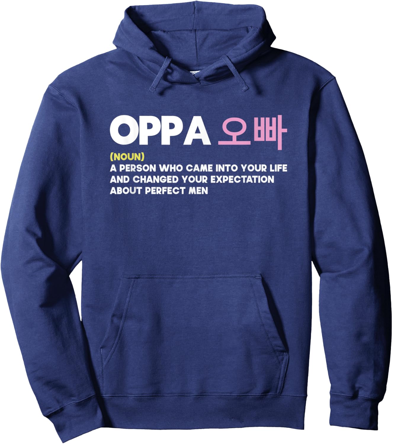 Oppa Korean Definition | KPOP Hoodie - Hoodie | Navy