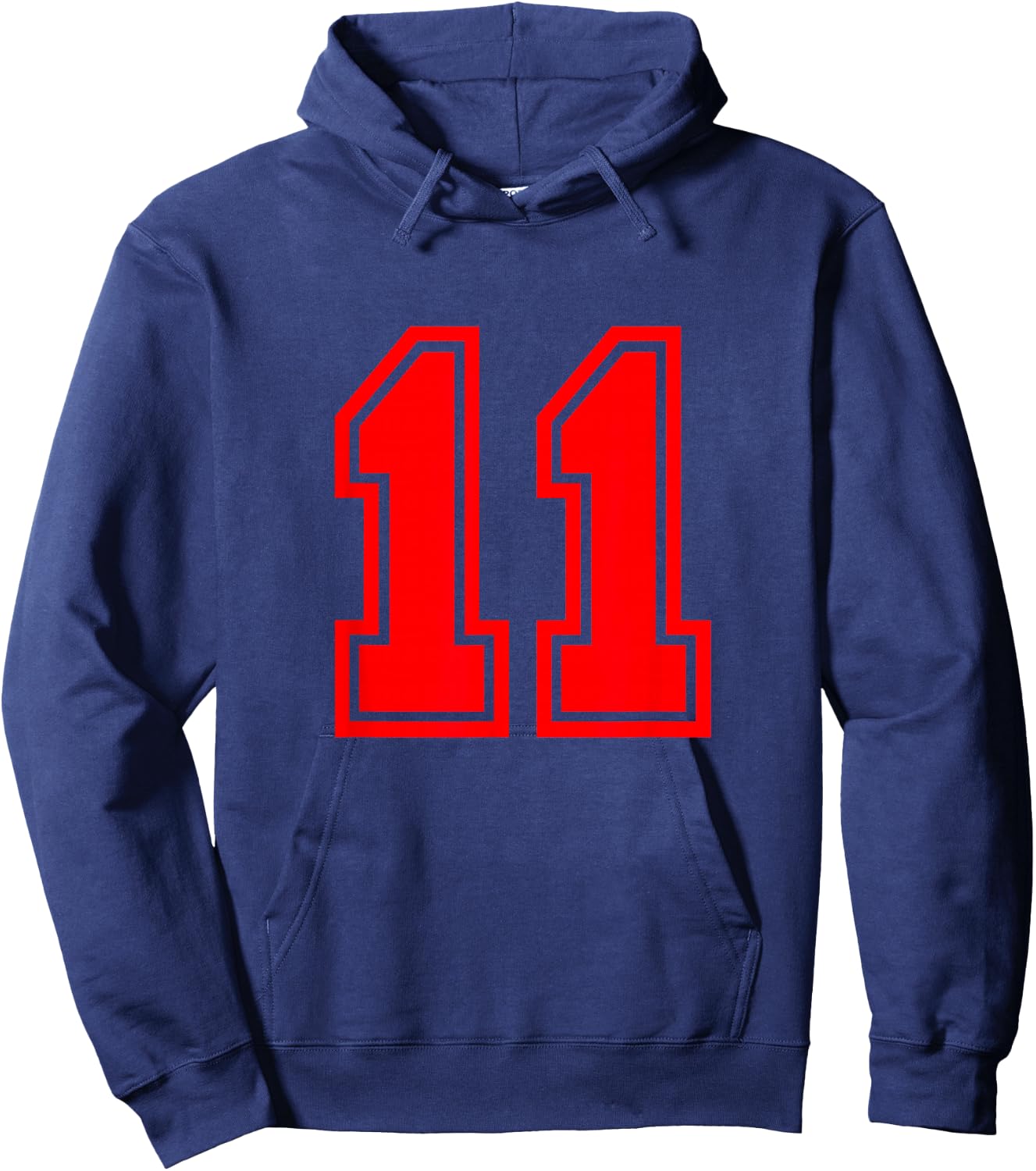 Number #11 Red Varsity Favorite Number Hoodie - Hoodie | Navy