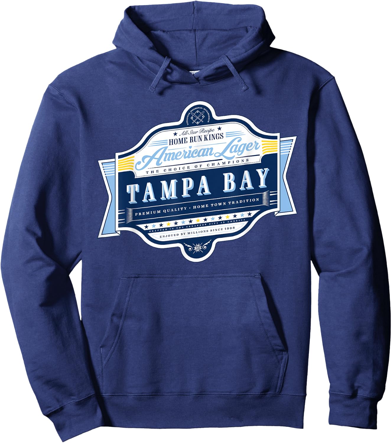 Classic Tampa Bay Beer Label - Tampeño Pride Hoodie - Hoodie | Navy