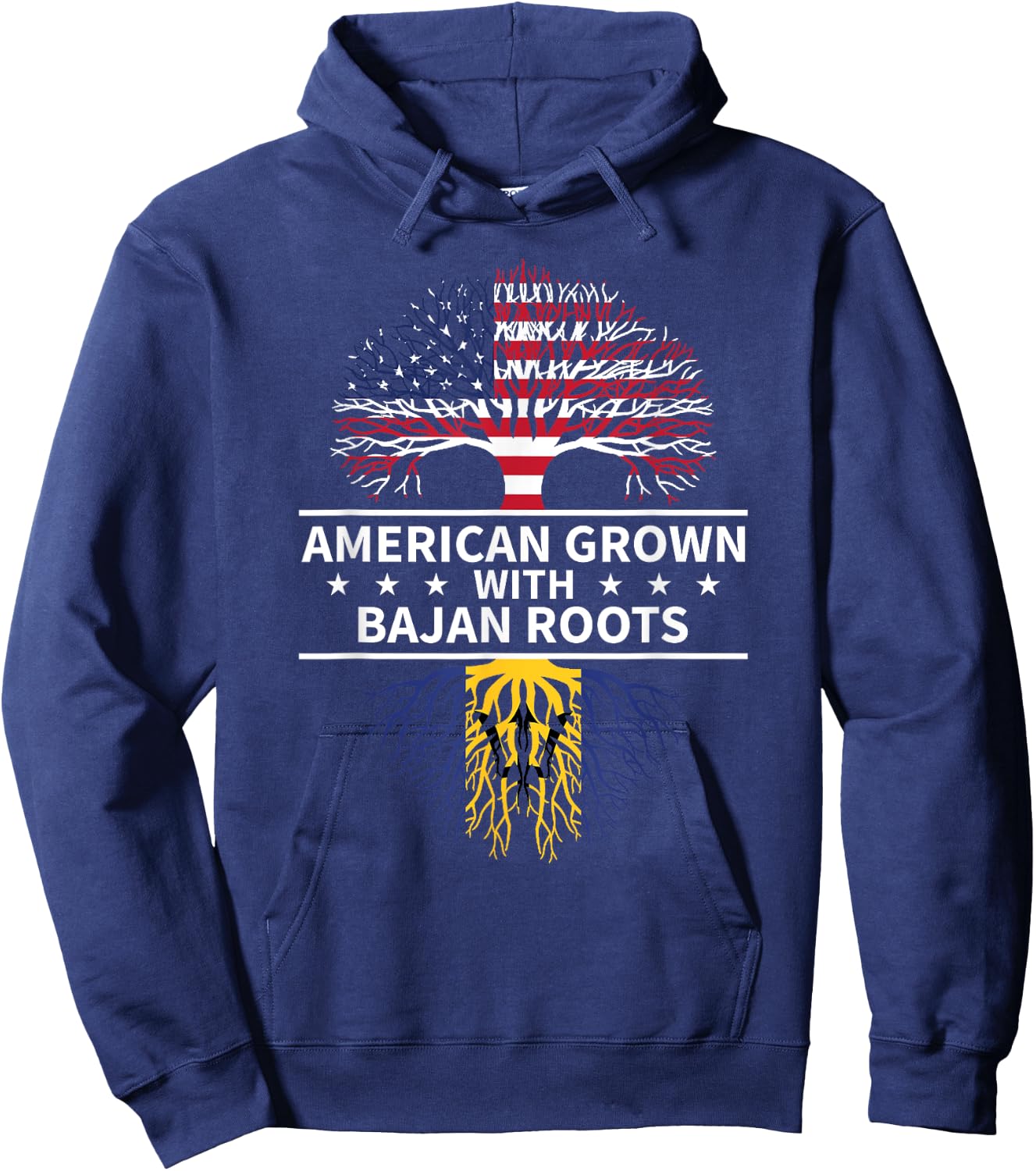 American Grown Bajan Roots Barbados Hoodie - Hoodie | Navy