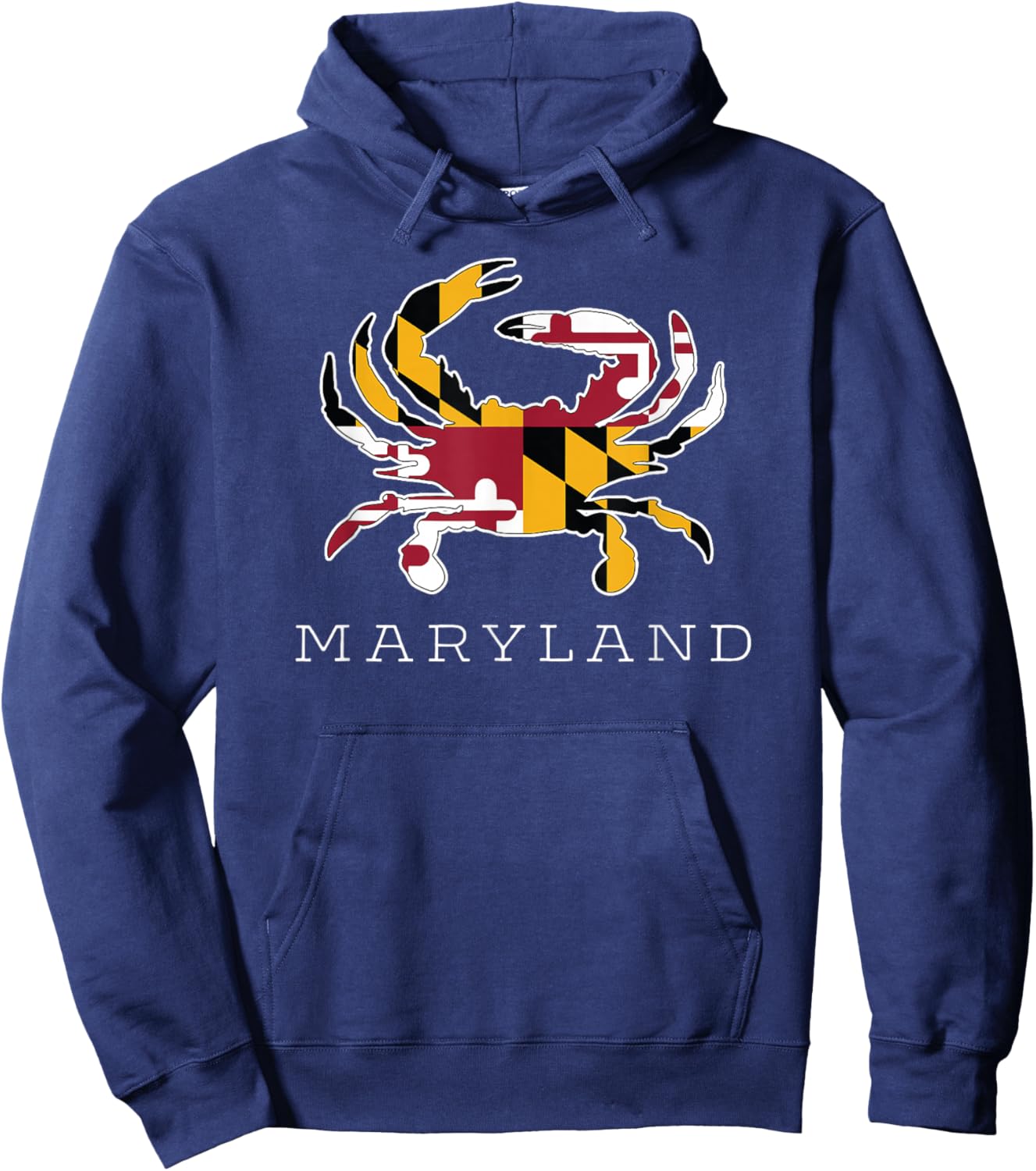 Maryland State Flag Classy Blue Crab Hoodie - Hoodie | Navy