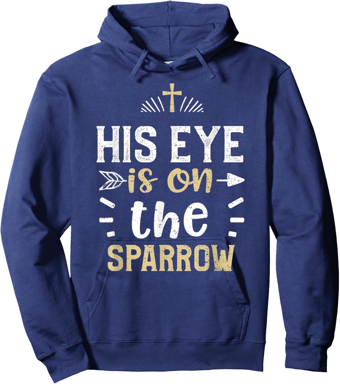 Lord: His eye is on the sparrow - Jesus Sayings Hoodie - Hoodie | Navy