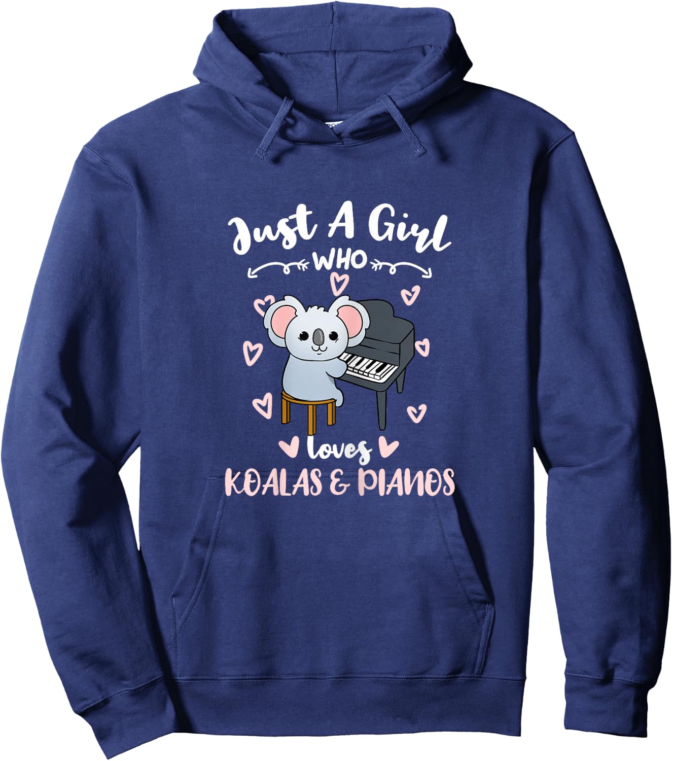 Just A Girl Who Loves Koalas And Pianos Hoodie - Hoodie | Navy
