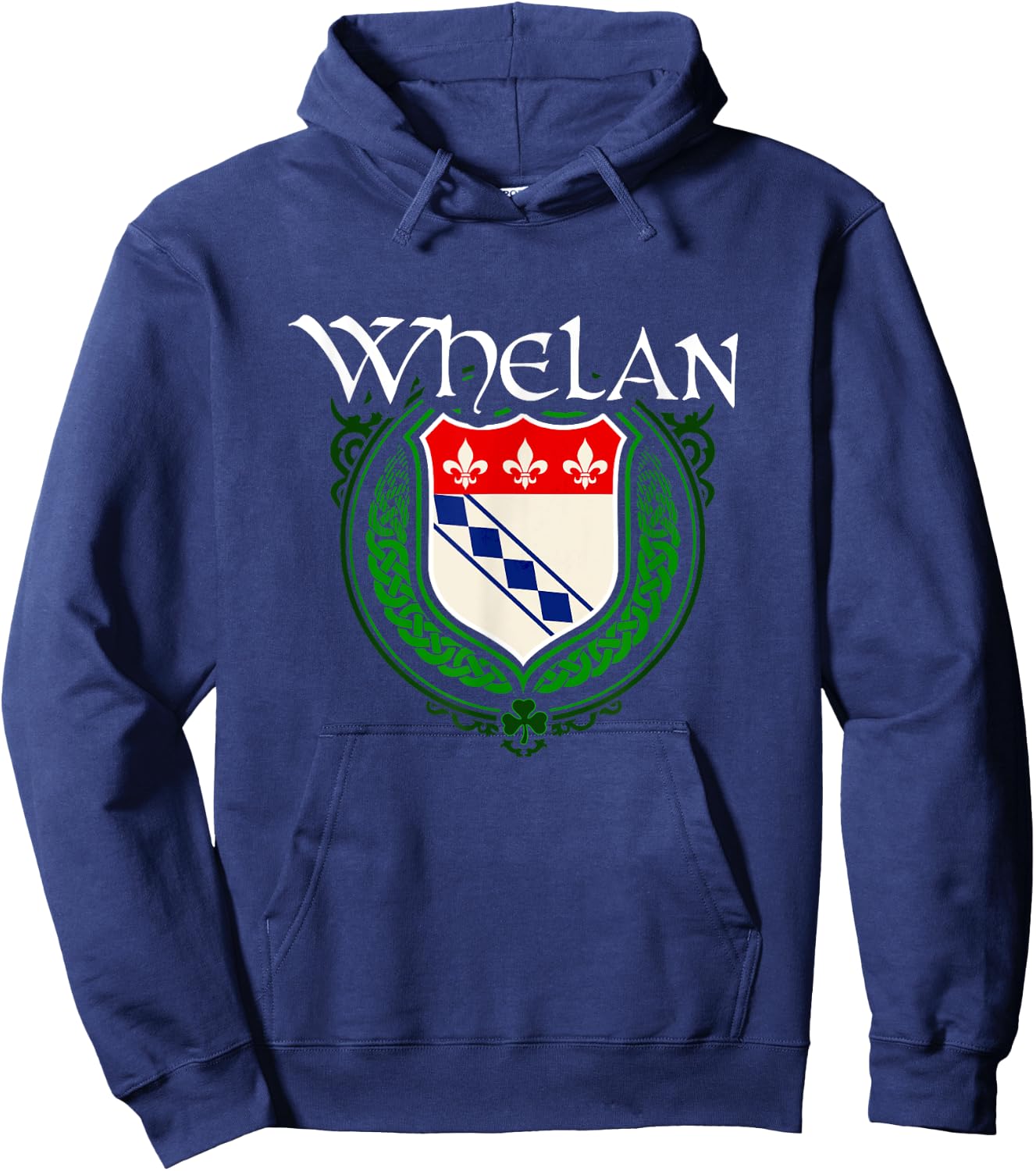 Whelan Surname Irish Clan Tartan Badge Ireland Hoodie - Hoodie | Navy