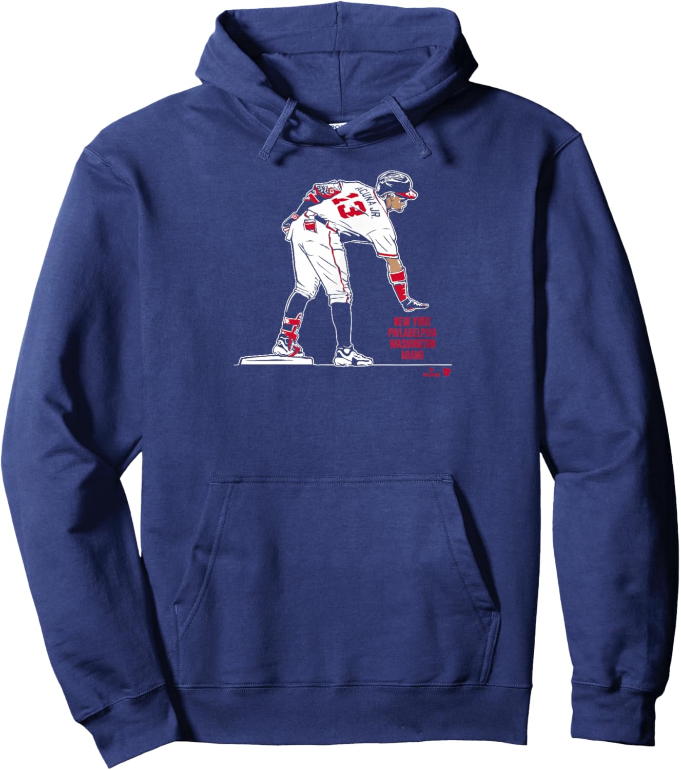 Ronald Acuña Jr. - Too Small - Atlanta Baseball Hoodie - Hoodie | Navy