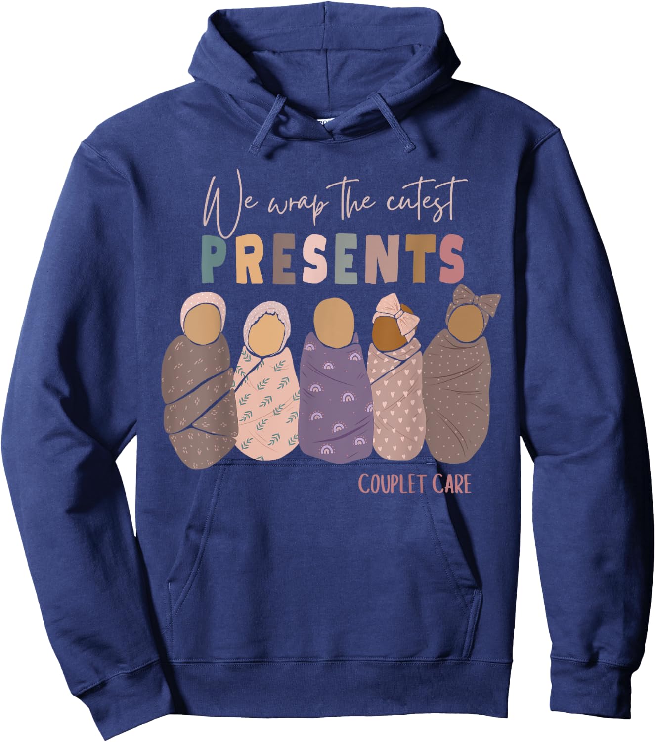 Couplet Care Nurse Christmas Hoodie - Hoodie | Navy