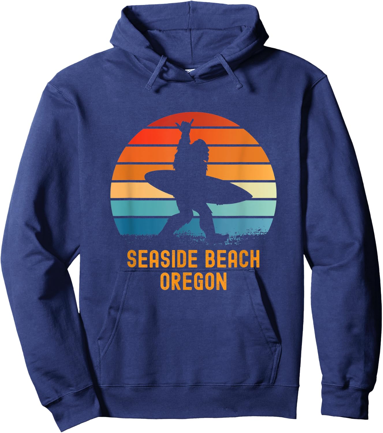 Seaside Beach - Oregon Sasquatch Souvenir Hoodie - Hoodie | Navy