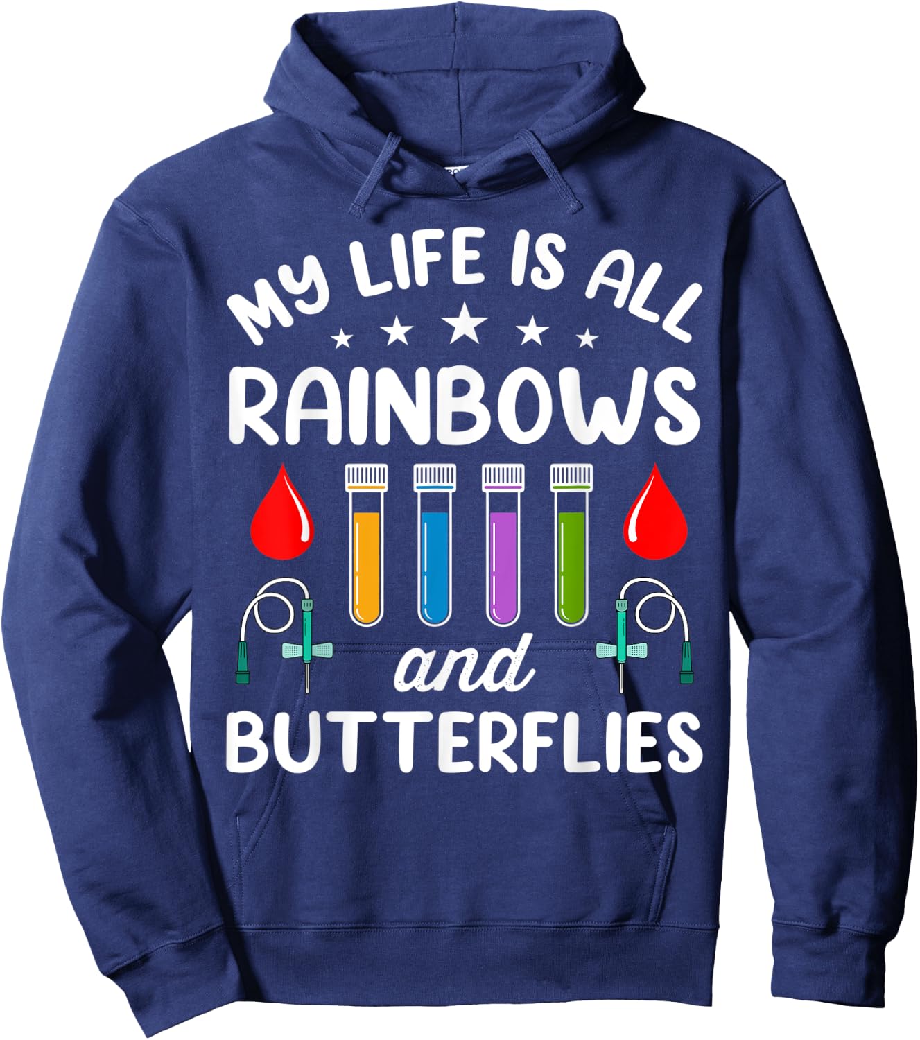 My Life Is All Rainbows And Butterflies Hoodie - Hoodie | Navy