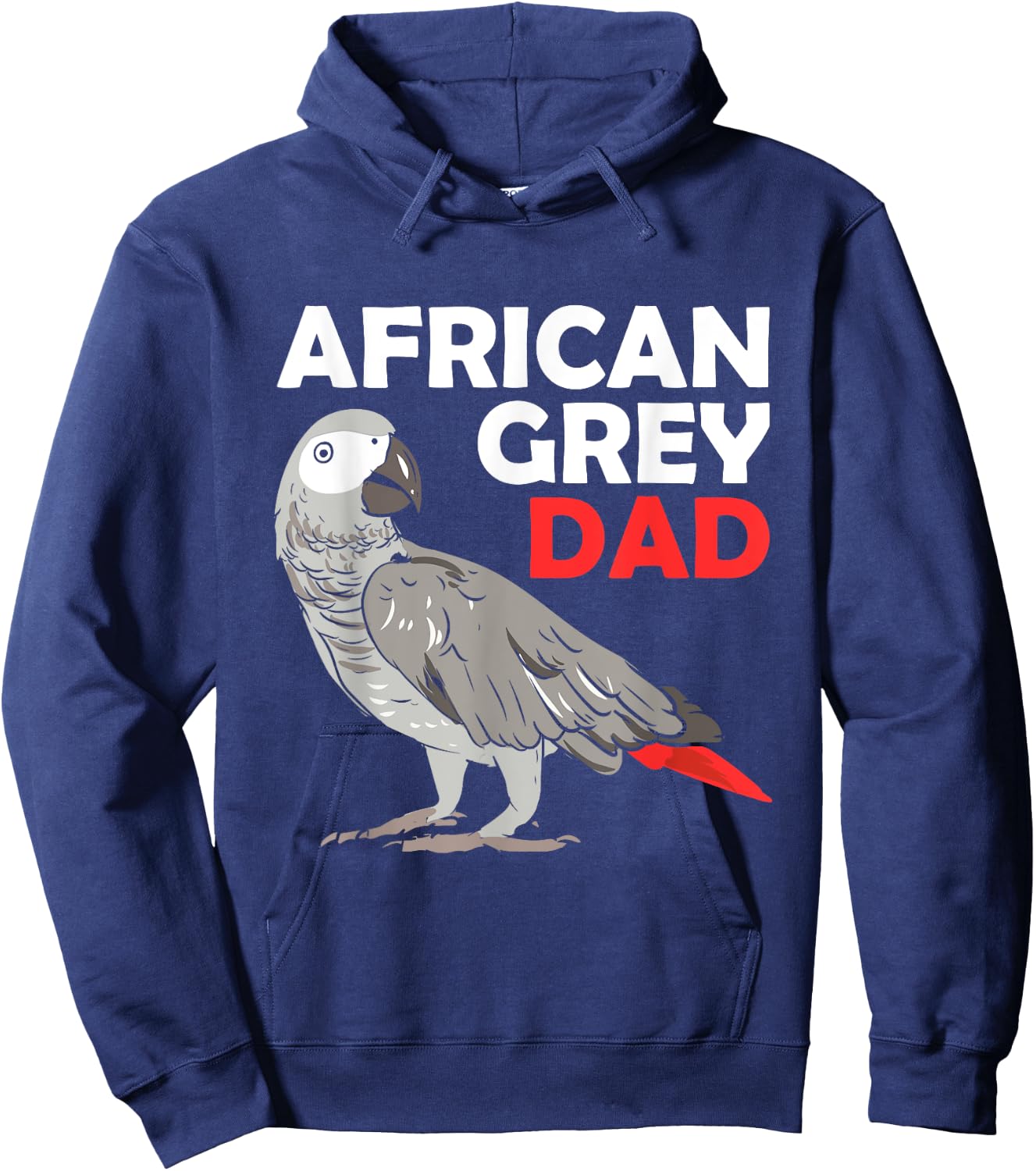 African Grey Parrot Dad Congo Bird Father Hoodie - Hoodie | Navy