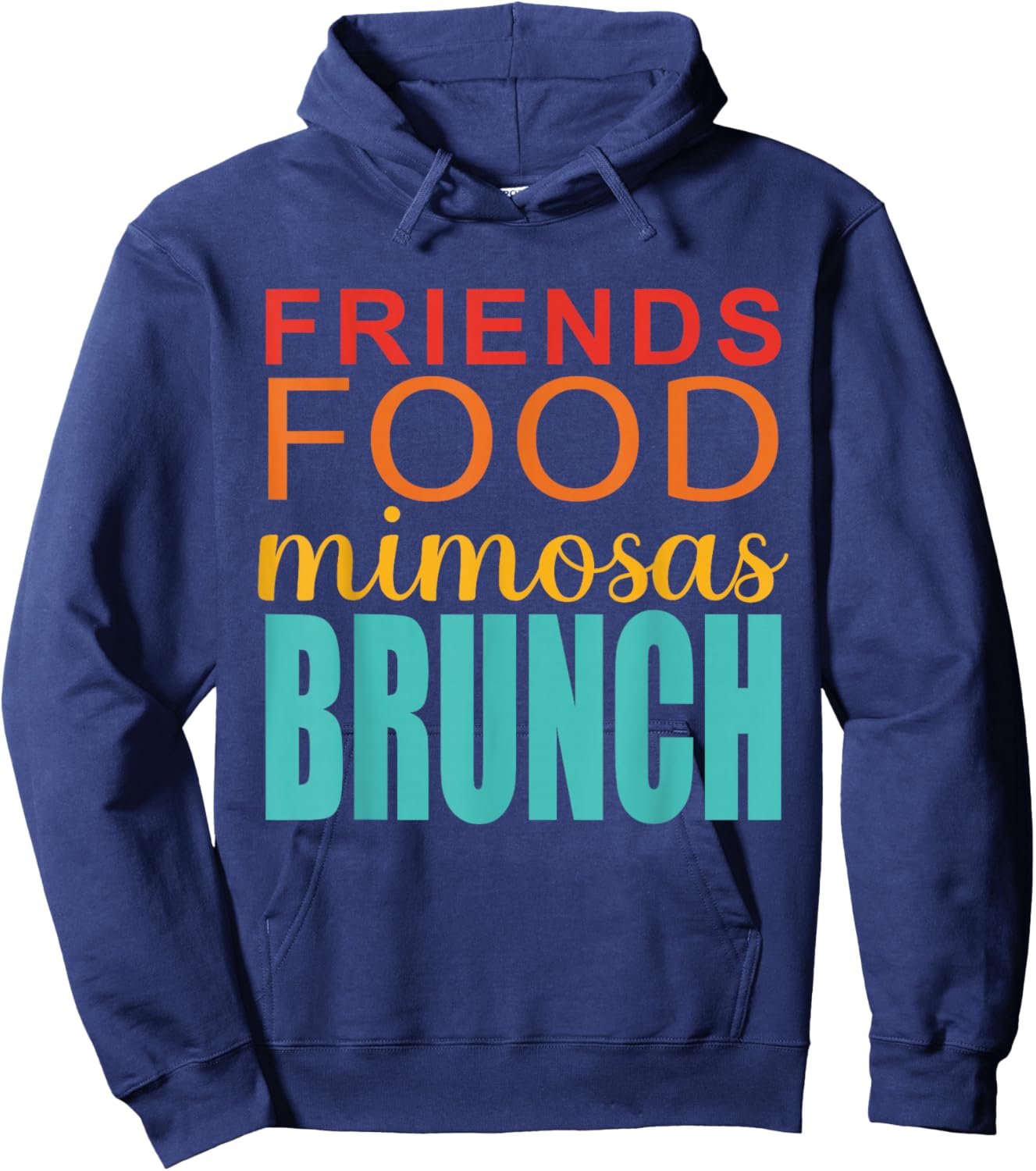 Friends Food Mimosas Brunch Hoodie - Hoodie | Navy