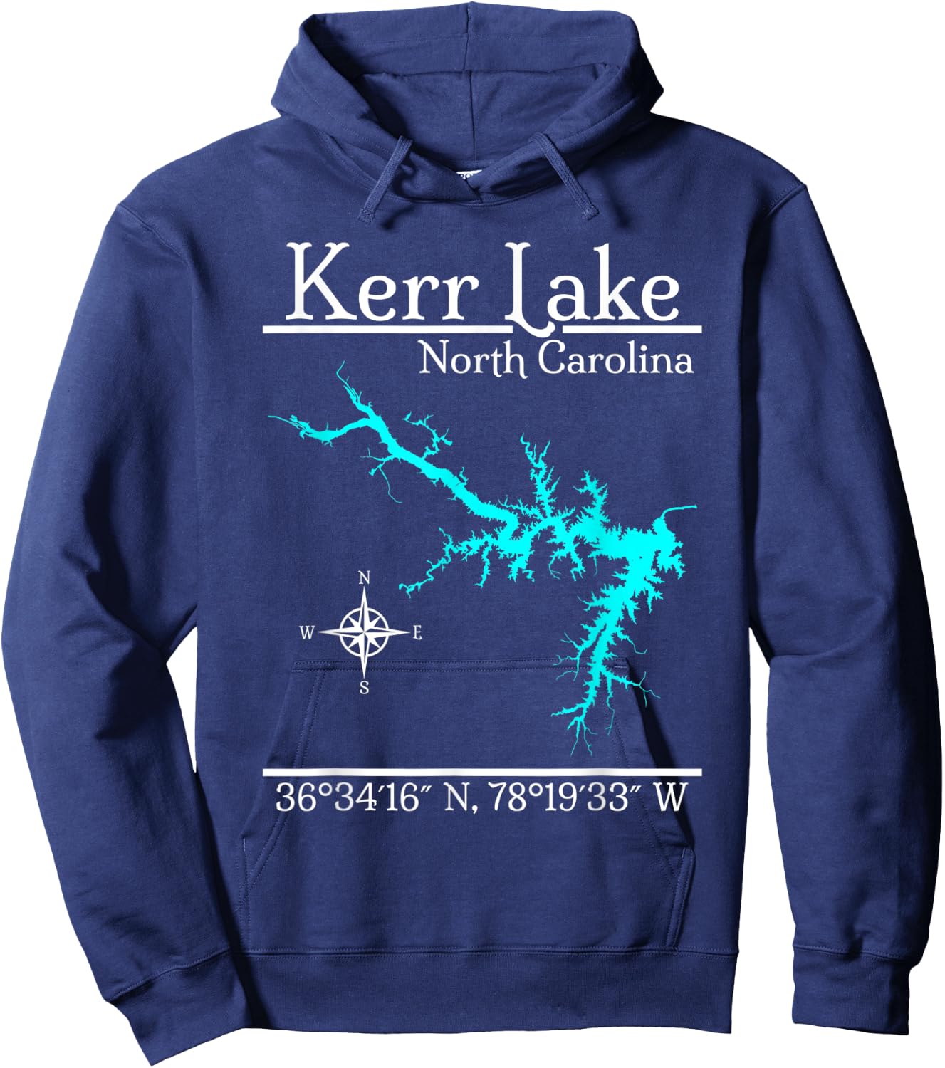 Kerr Lake - North Carolina Hoodie - Hoodie | Navy