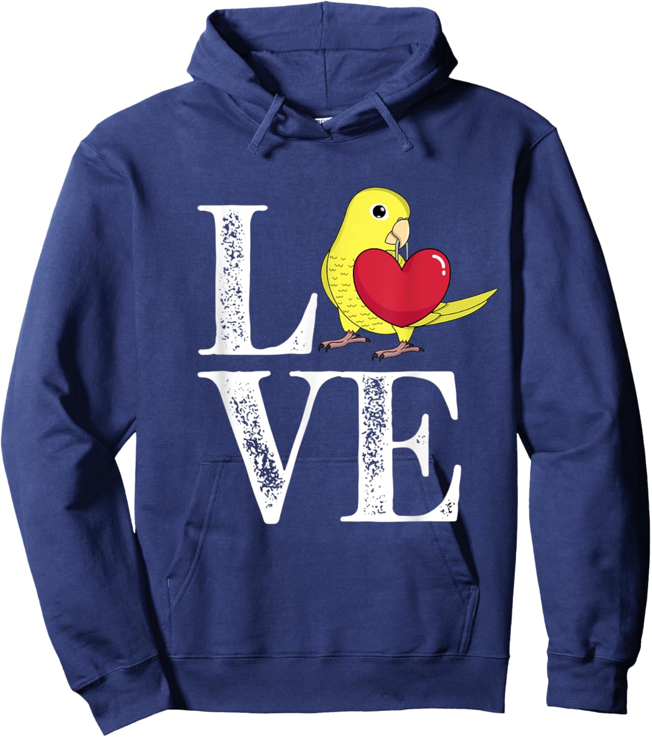 Love Parrot I Yellow Parrotlet Hoodie - Hoodie | Navy