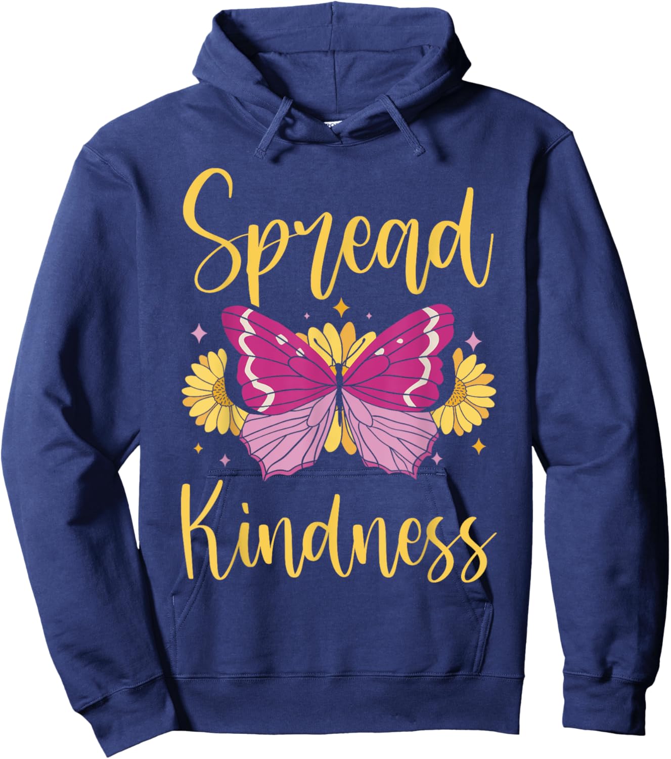 Be Kind Spread Kindness Summer Girls Hoodie - Hoodie | Navy