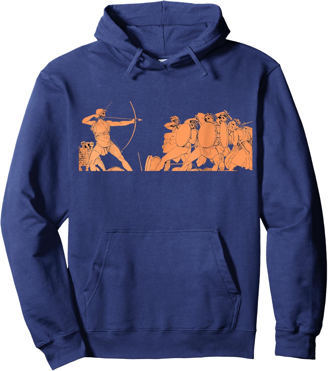 The Odyssey Homer Odysseus Shoots the Arrow Hoodie - Hoodie | Navy