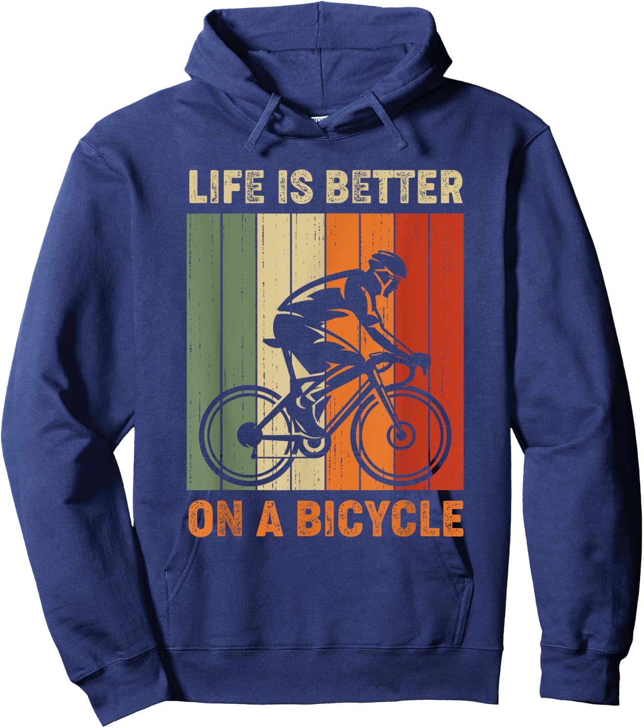 Life is better on a bicycle, cycling bike Hoodie - Hoodie | Navy