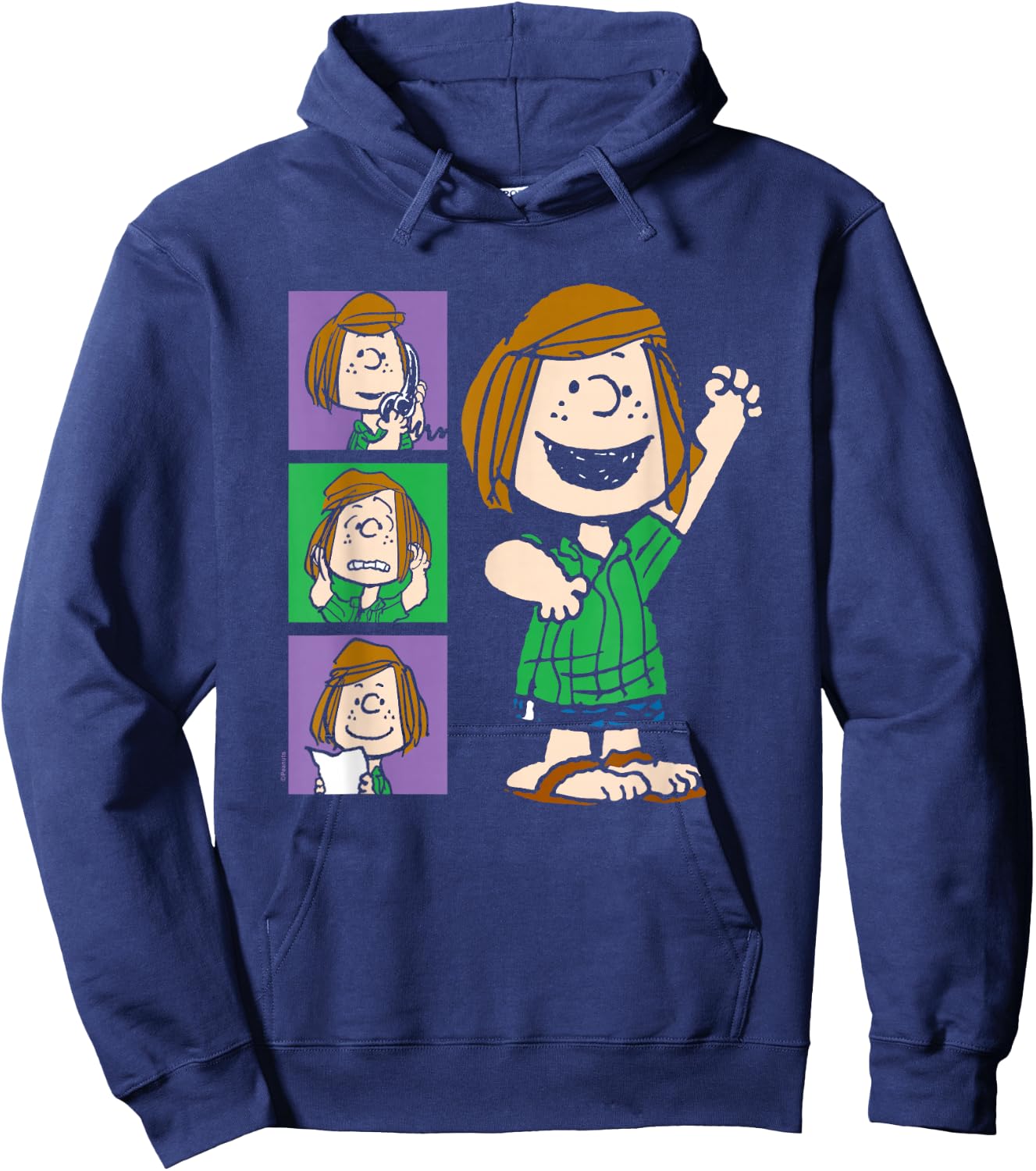 Peanuts - Patty Grid Hoodie - Hoodie | Navy