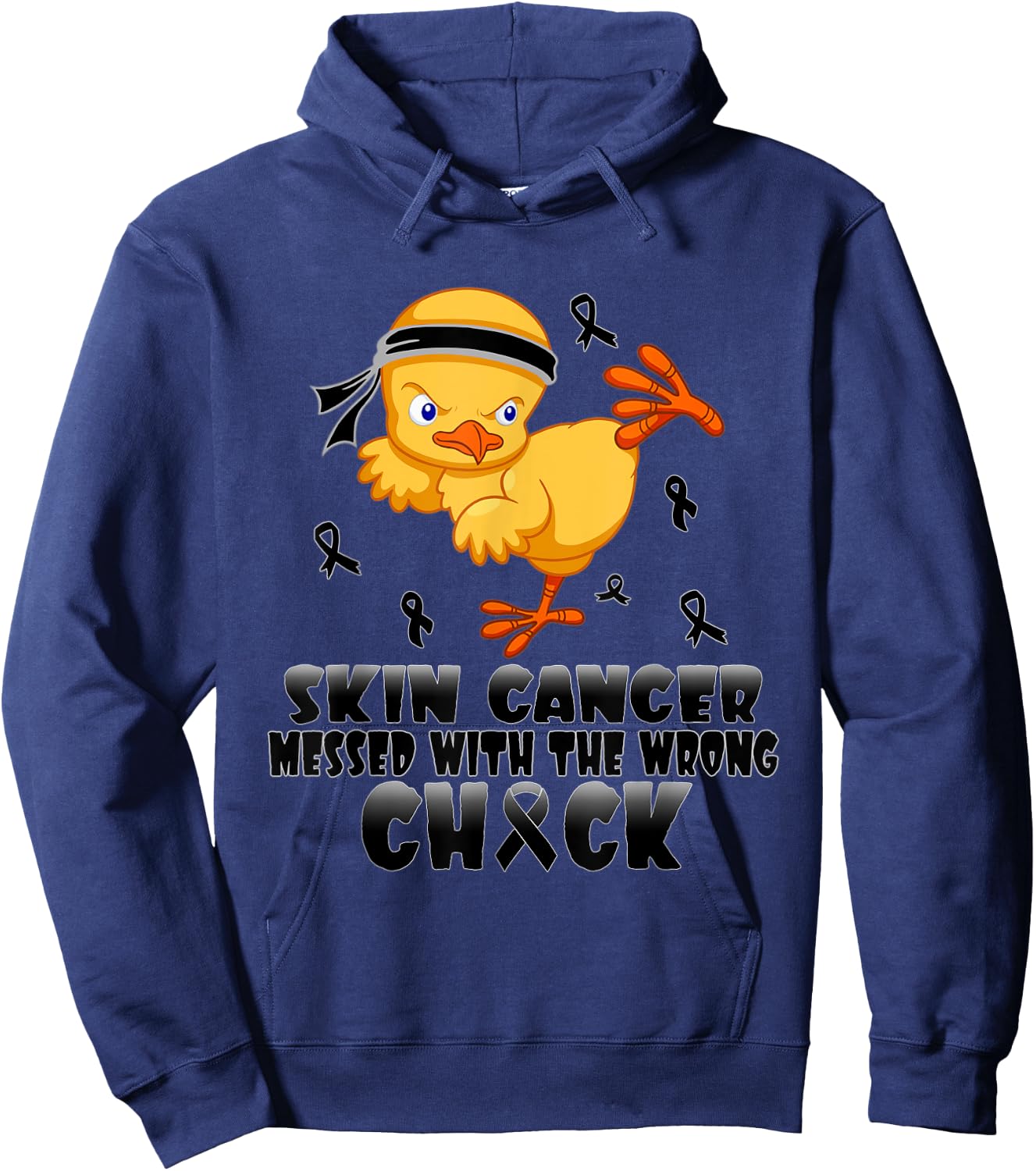Skin Cancer Messed With The Wrong Chick Hoodie - Hoodie | Navy