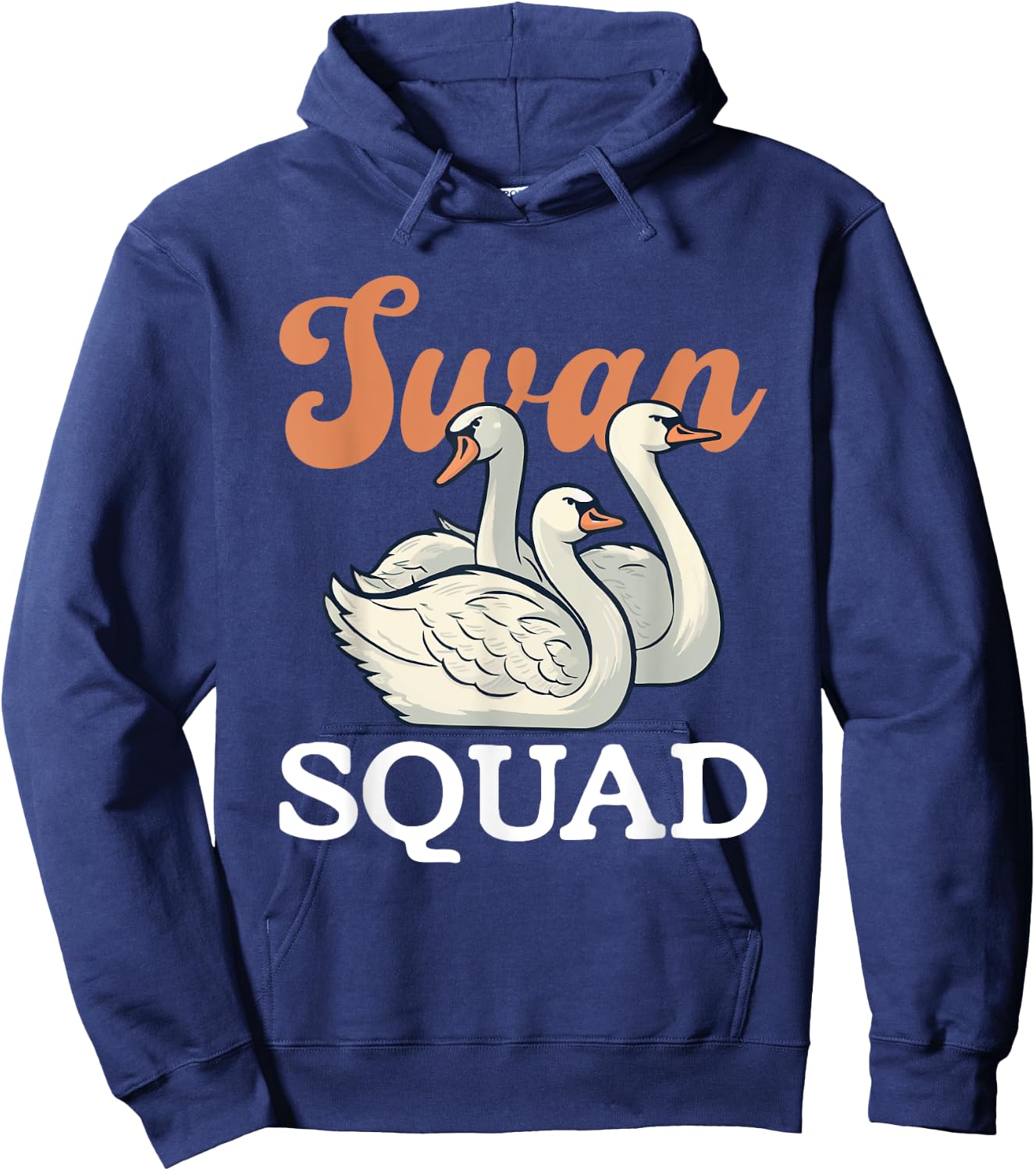 Swan Squad Nature Lover Wildlife Forest Animals Hoodie - Hoodie | Navy