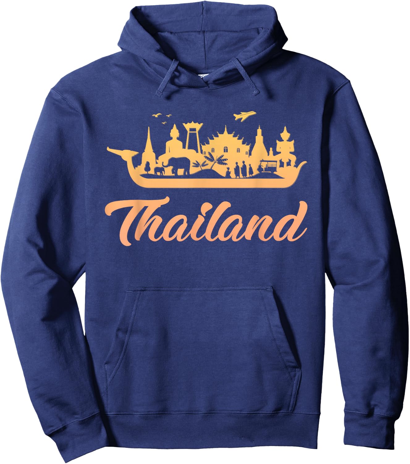 Thailand | Travel Vacation | Elephant Thailand Hoodie - Hoodie | Navy